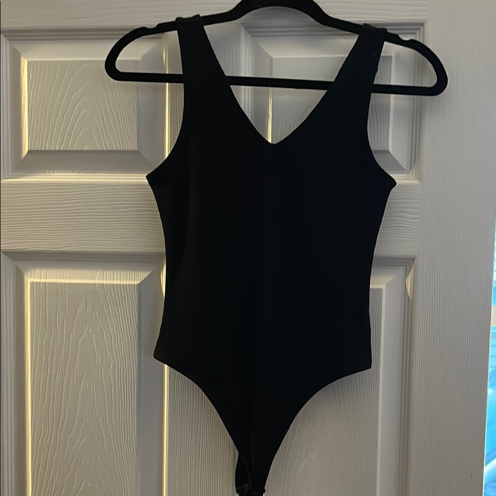 American Eagle Outfitters Black Bodysuit Sleeveless Scoop Neck